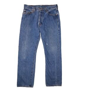 Levi's 501XX Men's Medium Wash Button Fly Jeans Y2K size 34x32 (act 32x31)‎